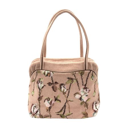  FEILER フェイラー 花柄  シュニール織 トートバッグ ピンク