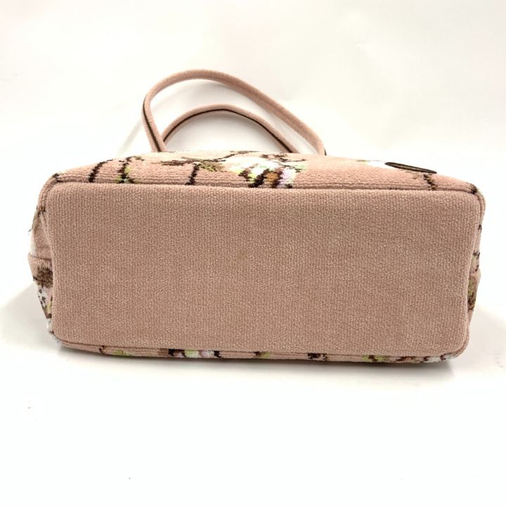 FEILER フェイラー 花柄 シュニール織 トートバッグ ピンク - 中古