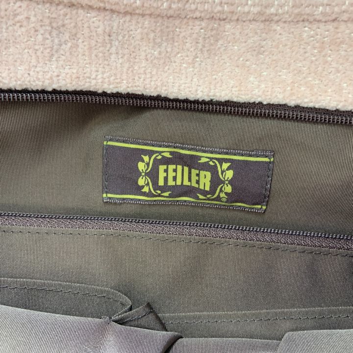 FEILER フェイラー 花柄 シュニール織 トートバッグ ピンク - 中古
