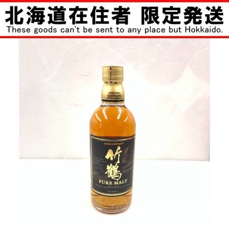 【北海道内限定発送】 NIKKA WHISKY ニッカウイスキー 竹鶴 ピュアモルト NV 黒ラベル ウィスキー 500ml 43%  未開栓