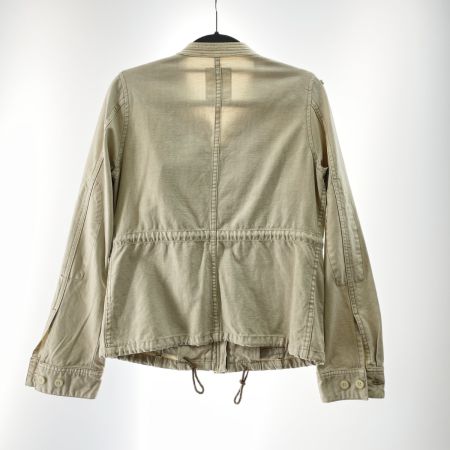  AVIREX アビレックス レディース  ノーカラー ミリタリージャケット サイズM ベージュ
