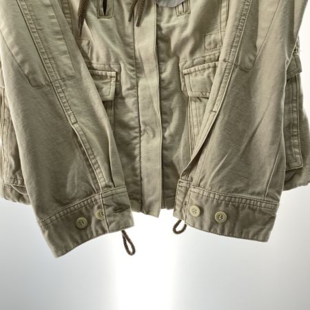  AVIREX アビレックス レディース  ノーカラー ミリタリージャケット サイズM ベージュ