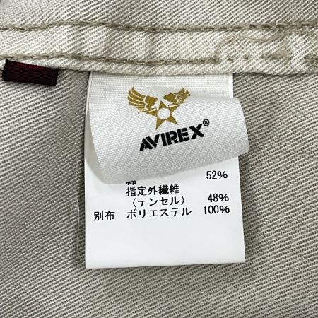  AVIREX アビレックス レディース  ノーカラー ミリタリージャケット サイズM ベージュ