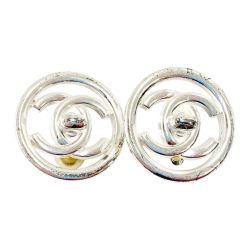 〇〇 CHANEL シャネル イヤリング ターンロック ココマーク ラウンド 97P ヴィンテージアクセサリー シルバー ジャンク品 現状渡し Dランク