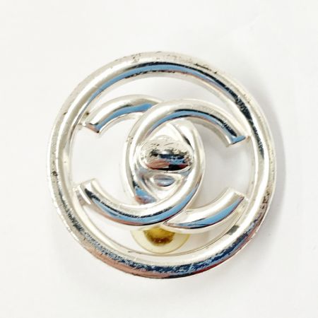  CHANEL シャネル イヤリング ターンロック ココマーク ラウンド 97P ヴィンテージアクセサリー シルバー ジャンク品 現状渡し