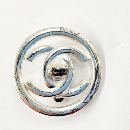  CHANEL シャネル イヤリング ターンロック ココマーク ラウンド 97P ヴィンテージアクセサリー シルバー ジャンク品 現状渡し