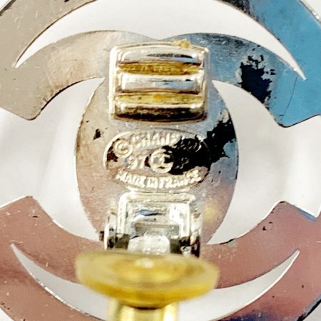  CHANEL シャネル イヤリング ターンロック ココマーク ラウンド 97P ヴィンテージアクセサリー シルバー ジャンク品 現状渡し