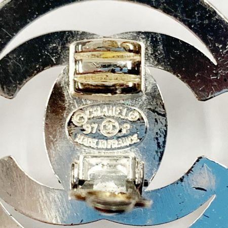  CHANEL シャネル イヤリング ターンロック ココマーク ラウンド 97P ヴィンテージアクセサリー シルバー ジャンク品 現状渡し