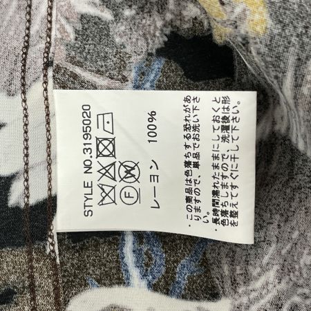  Schott ショット メンズ アロハシャツ AMERICAN EAGLE シェルボタン/ネコ目 サイズL ブラウン