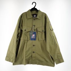 〇〇 FREAK'S STORE フリークスストア メンズ ビックシルエット ミリタリーシャツ サイズ2 Rnfs001 オリーブ Sランク