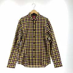  SCOTCH&SODA スコッチ アンド ソーダ メンズ ボタンダウンシャツ チェック サイズM 150487 81403 49 D イエロー Aランク