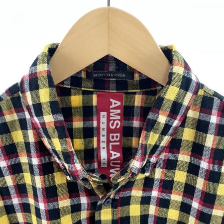  SCOTCH&SODA スコッチ アンド ソーダ メンズ ボタンダウンシャツ チェック サイズM 150487 81403 49 D イエロー