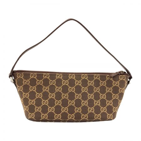  GUCCI グッチ GGキャンバス アクセサリーポーチ ハンドバッグ 039・1103 ブラウン