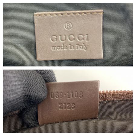  GUCCI グッチ GGキャンバス アクセサリーポーチ ハンドバッグ 039・1103 ブラウン