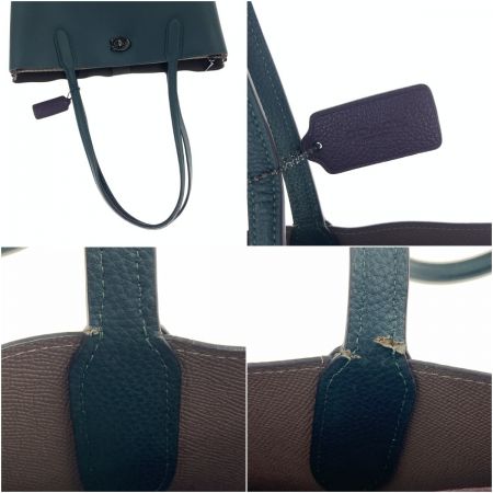  COACH コーチ ウィロウ トート ウィズ シグネチャー キャンバス インテリア トートバッグ C0690 ブルー