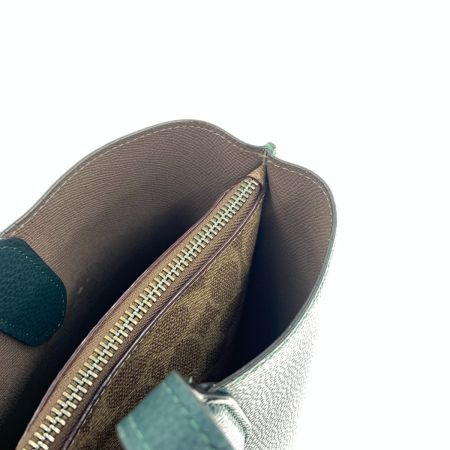  COACH コーチ ウィロウ トート ウィズ シグネチャー キャンバス インテリア トートバッグ C0690 ブルー