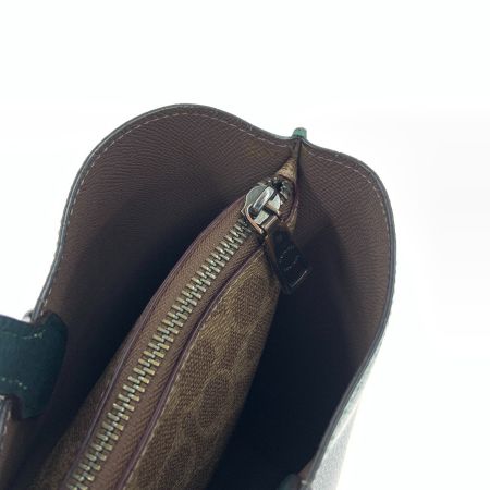  COACH コーチ ウィロウ トート ウィズ シグネチャー キャンバス インテリア トートバッグ C0690 ブルー