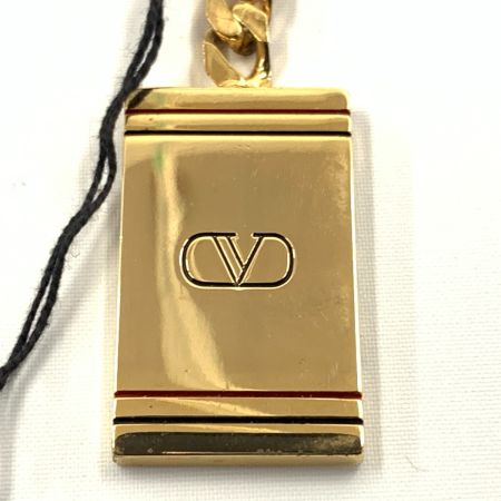  VALENTINO  プレート キーホルダー ゴールド