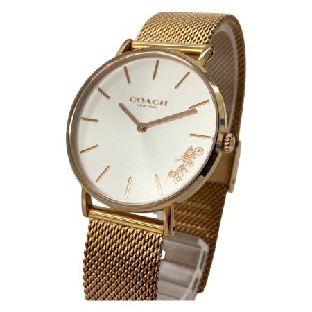 COACH コーチ クォーツ 腕時計 CA.120.7.34.1599 ゴールド x ホワイト