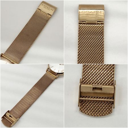  COACH コーチ クォーツ 腕時計 CA.120.7.34.1599 ゴールド x ホワイト