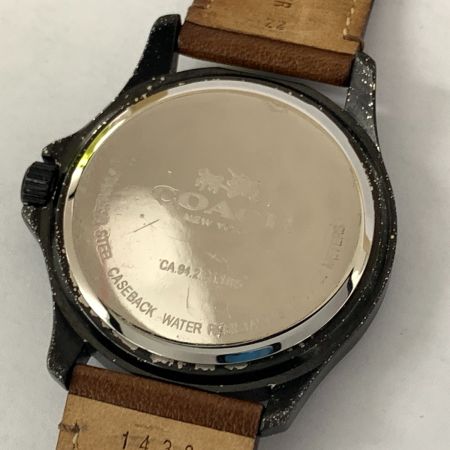  COACH コーチ メンズ クォーツ 腕時計 CA.94.2.95.1195 ブラック x ブラウン