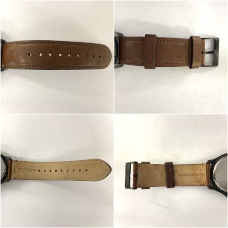  COACH コーチ メンズ クォーツ 腕時計 CA.94.2.95.1195 ブラック x ブラウン