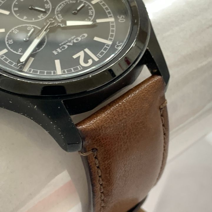 COACH コーチ メンズ クォーツ 腕時計 CA.94.2.95.1195 ブラック x