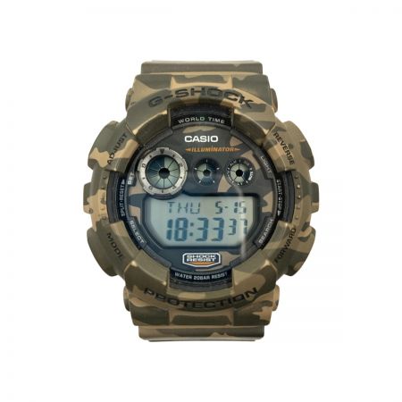  CASIO カシオ Gショック カモフラージュ クォーツ 時計 GD-120 グリーン