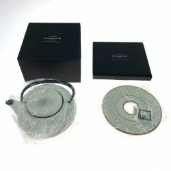 〇〇 ENCHAN-THE JAPON アンシャンテ ジャポン 南部鉄器 カラーポット カラーポット敷き アラレ白 ホワイト Sランク