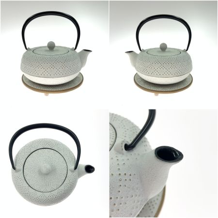  ENCHAN-THE JAPON アンシャンテ ジャポン 南部鉄器 カラーポット カラーポット敷き アラレ白 ホワイト