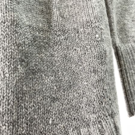  Leilian レリアン レディース セーター スパンコール サイズ11 ライトグレー