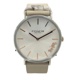 〇〇 COACH コーチ ラウンドフェイス レディース クォーツ 腕時計 CA.120.7.14.1596 Aランク
