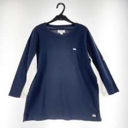 〇〇 THE CRIMIE メンズ カットソー サイズXL CR01-02L1-CH02 ネイビー×ホワイト Bランク