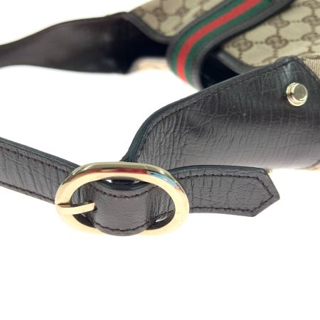  GUCCI グッチ GGキャンバス シェリーライン ワンショルダーバッグ 130779 ベージュ