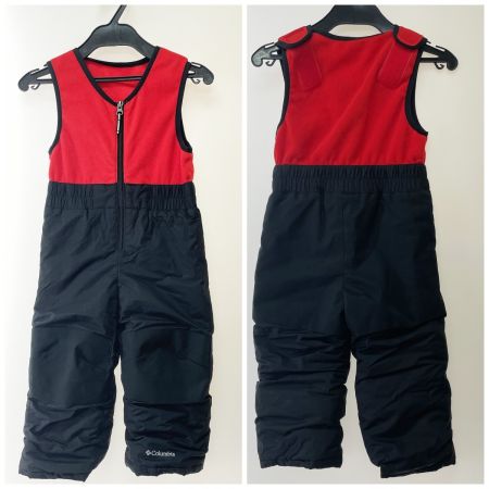 Columbia コロンビア キッズ スキーウェア 上下セット サイズ3T (TODDLER) レッド×ブラック