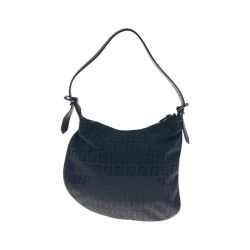 〇〇 FENDI フェンディ ズッカ ミニショルダーバッグ 8BR248 ブラック Bランク