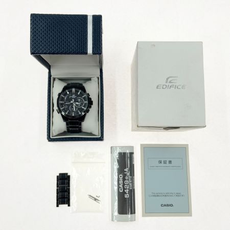  EDIFICE エディフィス Bluetooth クロノグラフ 腕時計 EQB-510 ブラック