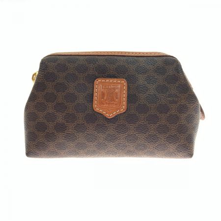  CELINE セリーヌ マカダム 化粧 ポーチ マルチケース ブラウン