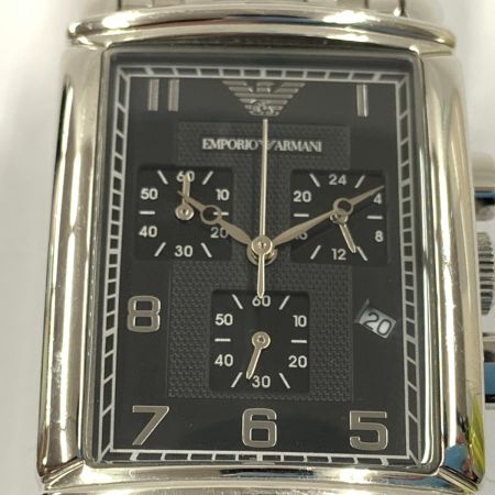  EMPORIO ARMANI エンポリオアルマーニ クロノグラフ クォーツ メンズ 腕時計 AR-0299 シルバー
