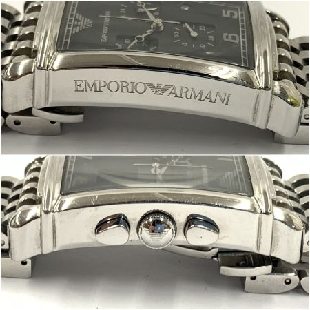  EMPORIO ARMANI エンポリオアルマーニ クロノグラフ クォーツ メンズ 腕時計 AR-0299 シルバー