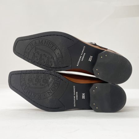  KATHARINE HAMNETT キャサリンハムネット レザーシューズ サイズ25 1/2 ブラウン