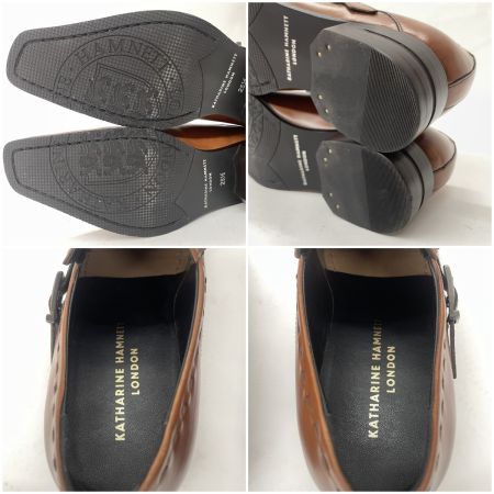 KATHARINE HAMNETT キャサリンハムネット レザーシューズ サイズ25 1/2 ブラウン