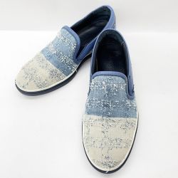 〇〇 JIMMY CHOO ジミーチュウ メンズ スリッポン デニム サイズ42 ブルー Bランク