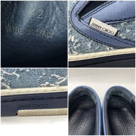  JIMMY CHOO ジミーチュウ メンズ スリッポン デニム サイズ42 ブルー