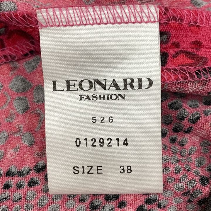 LEONARD レオナール レディース カットソー パイソン サイズ38  