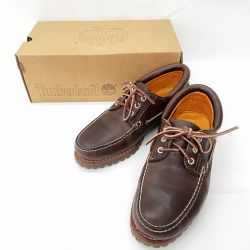 〇〇 Timberland ティンバーランド メンズ モカシンシューズ アイコン スリーアイ クラシックラグ サイズ26.5cm 30003 ブラウン Bランク