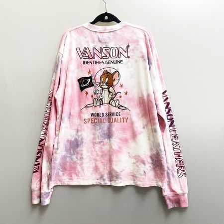  VANSON バンソン メンズ vanson×TOM＆JERRYコラボ ベア天竺ロングTシャツ サイズXXL TJV-2231 パープル×ピンク