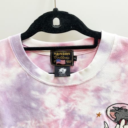  VANSON バンソン メンズ vanson×TOM＆JERRYコラボ ベア天竺ロングTシャツ サイズXXL TJV-2231 パープル×ピンク