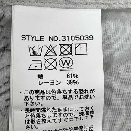  Schott ショット メンズ アロハシャツ スカル柄 サイズL グレー