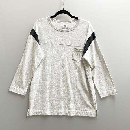  CRIMIE クライミー メンズ 七分袖 カットソー サイズXL CRA1-CCS1-FB01 ライトグレー